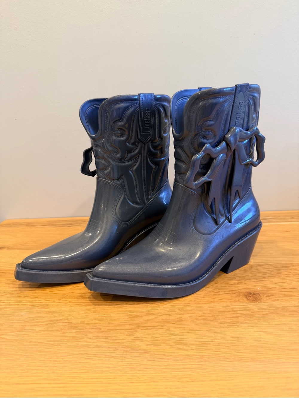 Melissa Navy Texas Jelly Cowboy Boots